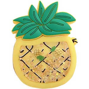 Силіконовий футляр Epik Fruits series with Sparkles Water для навушників AirPods 1/2 + кільце pineapple/