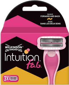 Змінні касети Wilkinson Sword Intuition f. a. b. 3+3 (3 шт) (01612)