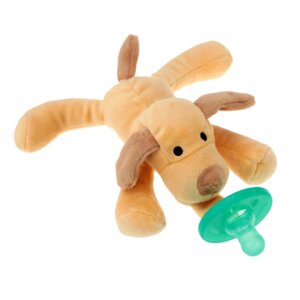Соска-пустушка SUNROZ для немовлят з м'якою іграшкою-держателем Собачка (SUN1264)