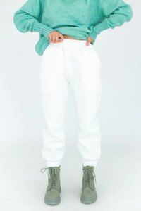 Спортивні штани з кишенями ізольовані Fame - білі, L (є розміри)