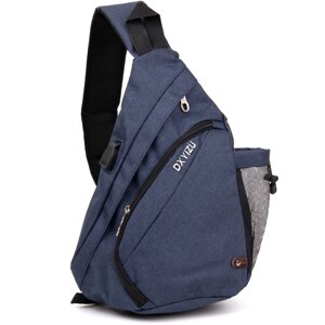 Унісекс сумка над розумним текстилем Vintage 20551 синій