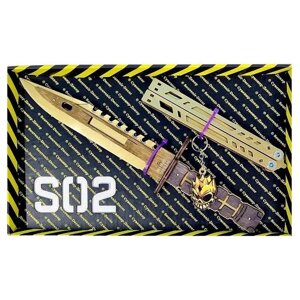 Сувенірні ножі сувенір декор BOX метелик legacy & M-9 bayonet GOLD (SO2-2-B)
