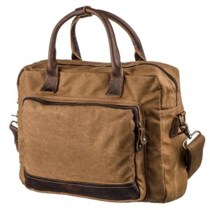 Текстильна ноутбука сумка легка Vintage 20118 коричневий