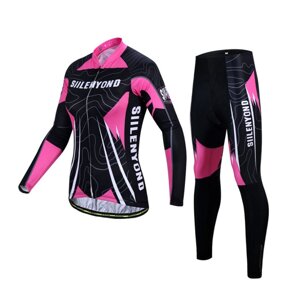 Велокостюм жіночий Siilenyond SW-CT-057 3XL Чорний з рожевим (6377-21914)
