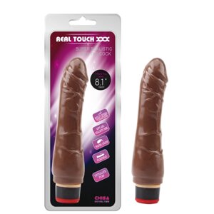 Вібратор коричневий із венами Vibe Cock 8.1 Chisa