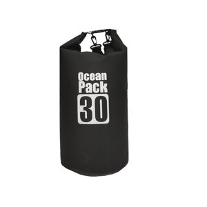 Водонепроникна сумка рюкзак гермомішок зі шлейкою на плече Ocean Pack 30 л Black (5535821530)