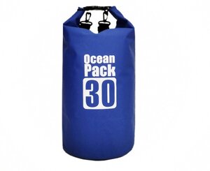 Водонепроникна сумка рюкзак гермомішок зі шлейкою на плече Ocean Pack 30 л Blue (57885441)