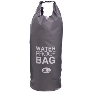 Водонепроникний гермомішок з плечовим ременем Waterproof Bag 30 л TY-6878-30 (PVC) Сірий (PT0509)