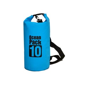 Водонепроникний рюкзак/гермішок з шлейком на плече Ocean Pack 10 л Blue ( 553582132)