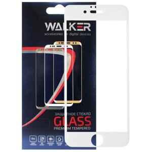 Захисне скло Walker 3D Full Glue для Apple iPhone 6/6S White