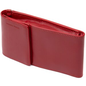 Жіночий шкіряний гаманець мішок GRANDE PELLE 11441 червоний