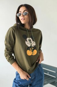 Жіночі толстовки з друком Mickey LUREX - khaki color, l (є розміри)