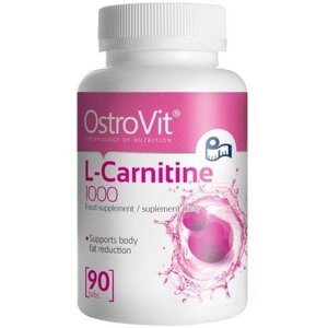 Жироспалювач для спорту OstroVit L-Carnitine 1000 90 Tabs