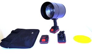 Ручний Зенітно-пошуковий прожектор зі стробоскопом ЗПРмс-45 до 2 км ( Ловець шахедів)
