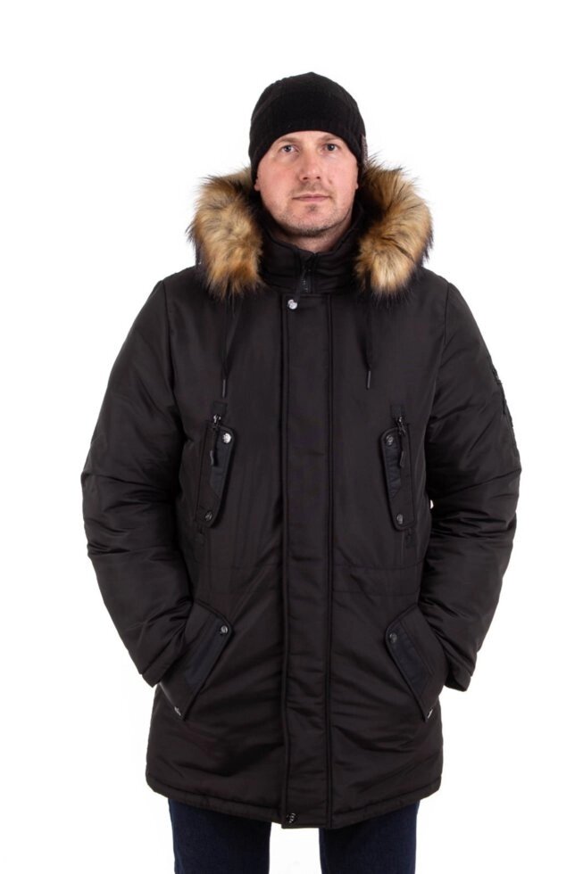 Куртка Чоловіча Ан-20 колір чорний меланж від компанії Інтернет-магазин "Annapolis" - фото 1