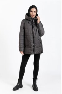 Жіноча демісезонна куртка В/23 колір темно-сірий