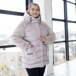 Жіноча зимова куртка АН-30 колір Пудра