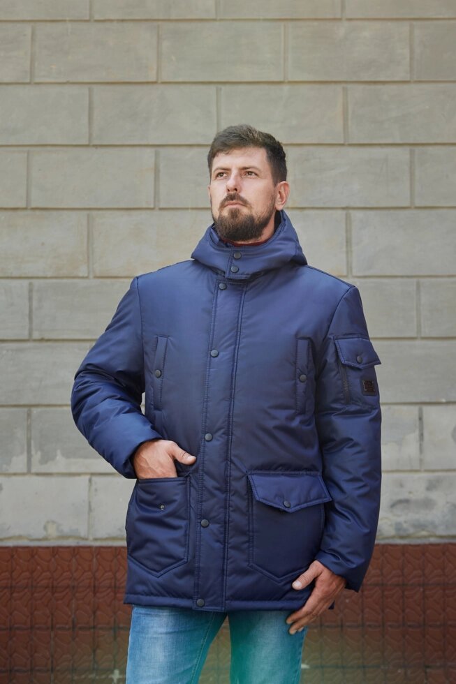 Стильна чоловіча куртка АН-27 синій від компанії Інтернет-магазин "Annapolis" - фото 1