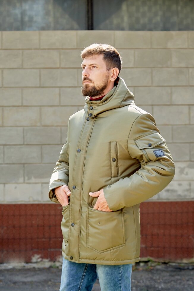 Стильна куртка чоловіча АН-27 бежевий супер батал від компанії Інтернет-магазин "Annapolis" - фото 1