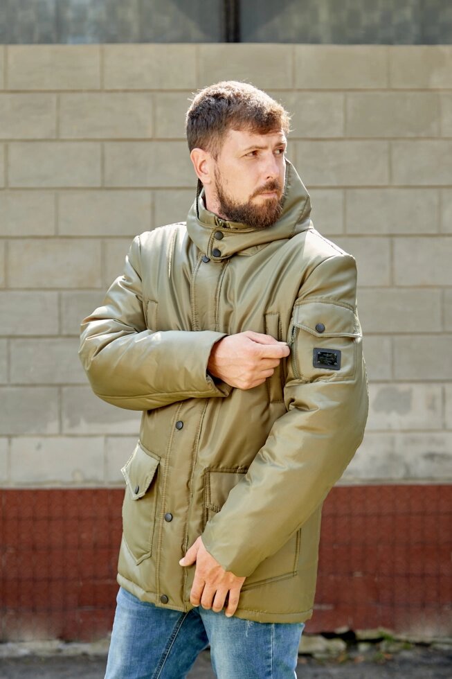 Стильна куртка чоловіча АН-27 бежевий від компанії Інтернет-магазин "Annapolis" - фото 1