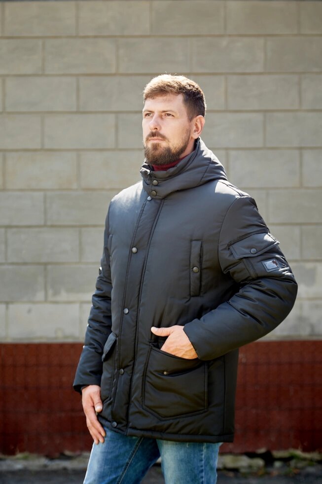 Стильна куртка чоловіча АН-27 чорний від компанії Інтернет-магазин "Annapolis" - фото 1
