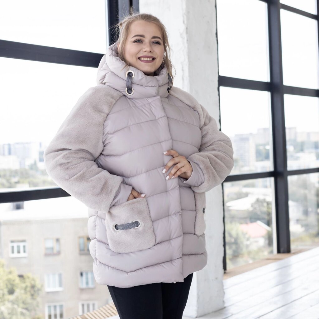 Жіноча зимова куртка АН-30 колір Пудра від компанії Інтернет-магазин "Annapolis" - фото 1