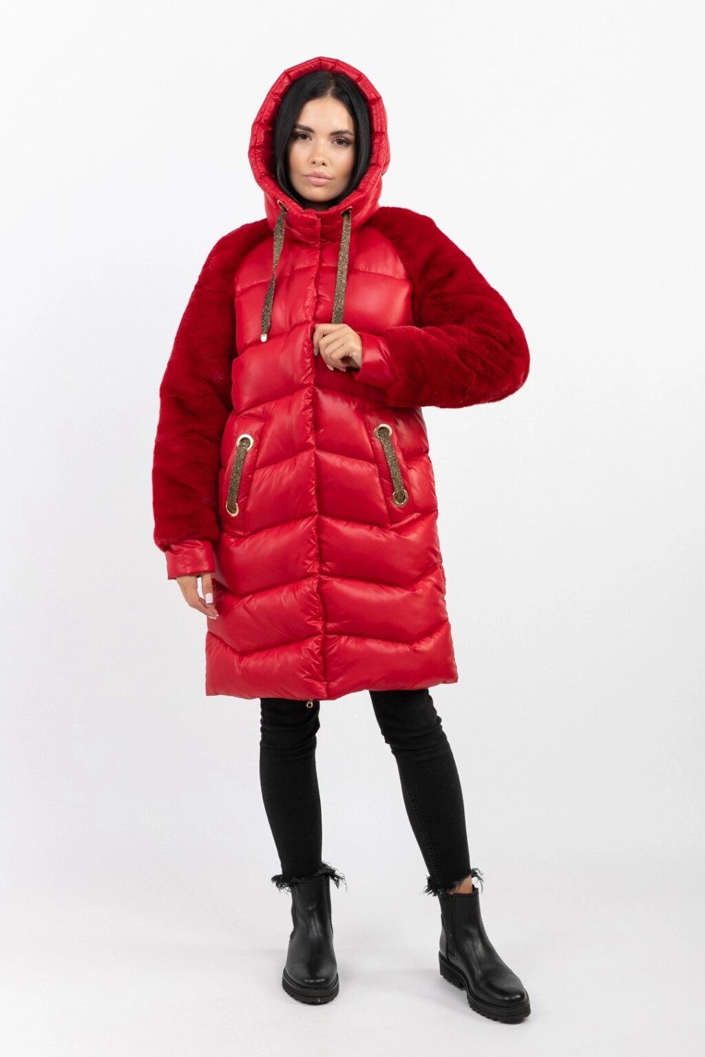 Жіноча зимова куртка АН-31 колір Червоний від компанії Інтернет-магазин "Annapolis" - фото 1