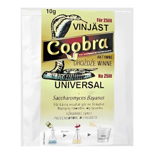 Винні дріжджі Coobra Universal, 10 г