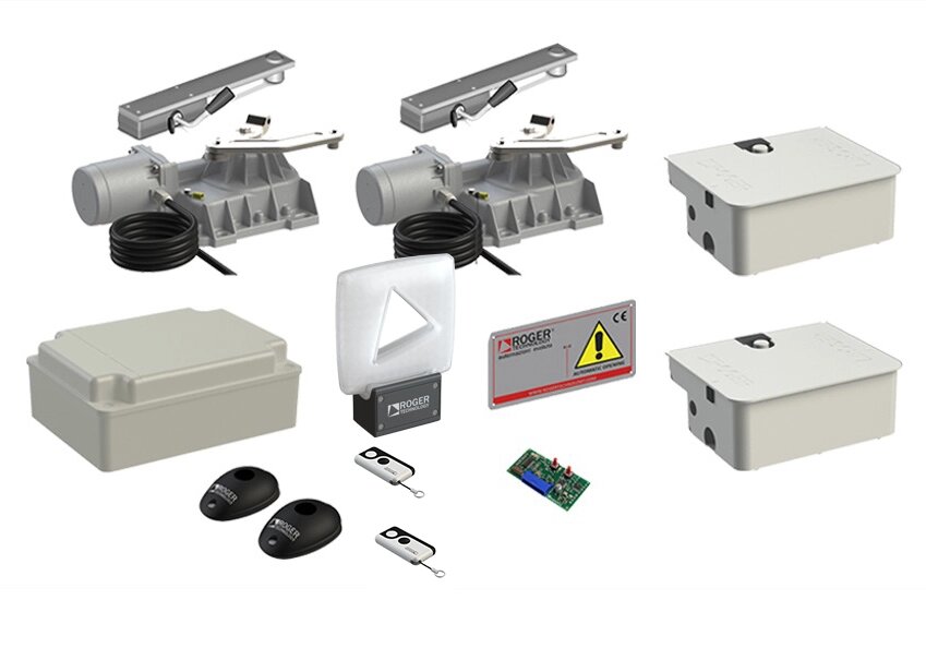 Автоматика для воріт Roger Technology KIT BR21/353DHP «Brushless» підземний maxi комплект від компанії DOORSERVICE - фото 1