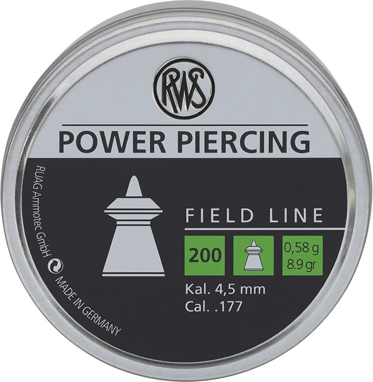 Кулі RWS Power Piercing 4.50 мм, 0.58 р, 200шт від компанії PnevmoShot - фото 1