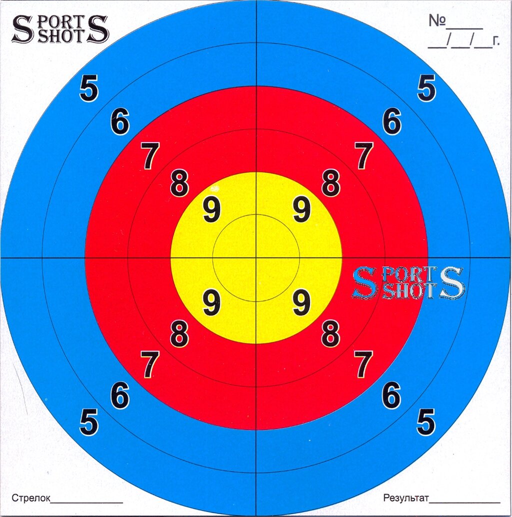 Мішень картонна S-Shots "Triple" 50 шт/пчк (138 мм х 138 мм) від компанії PnevmoShot - фото 1