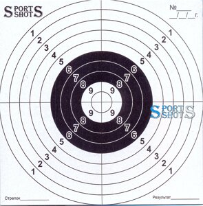 Мішень картонна S-Shots "1" 50 шт/пчк (138 мм х 138 мм)