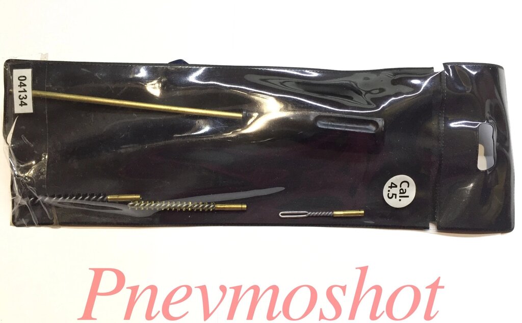 Набір для чищення гвинтівки 4.5 мм ПВХ 3 насадки (вішер, синтетика, латунь) від компанії PnevmoShot - фото 1