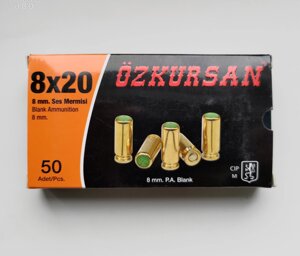 Патрони холості Ozkursan пістолетні 8 мм (50шт в упк)