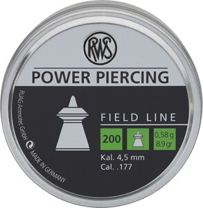 Кулі RWS Power Piercing 4.50 мм, 0.58 р, 200шт