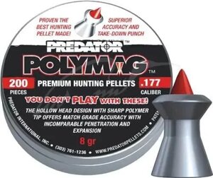 Кулі JSB Exact Predator Polymag 4.5мм, 0.52г, 200шт