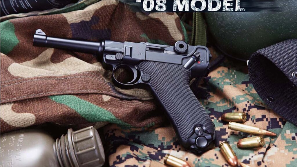 Пістолет пневматичний KWC Parabellum P-08 black від компанії PnevmoShot - фото 1