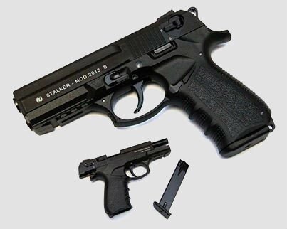 Пістолет стартовий Stalker (Zoraki) 2918 black matte від компанії PnevmoShot - фото 1