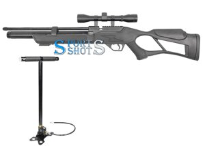 Пневматична гвинтівка PCP Hatsan Flash Set 4.5 мм 30 Дж (з насосом Hatsan і прицілом 4x32)