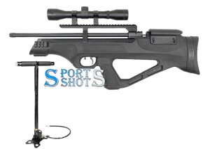 Пневматична гвинтівка PCP Hatsan FlashPup-S Set 4.5 мм 30 Дж (з насосом Hatsan і прицілом 4x32)