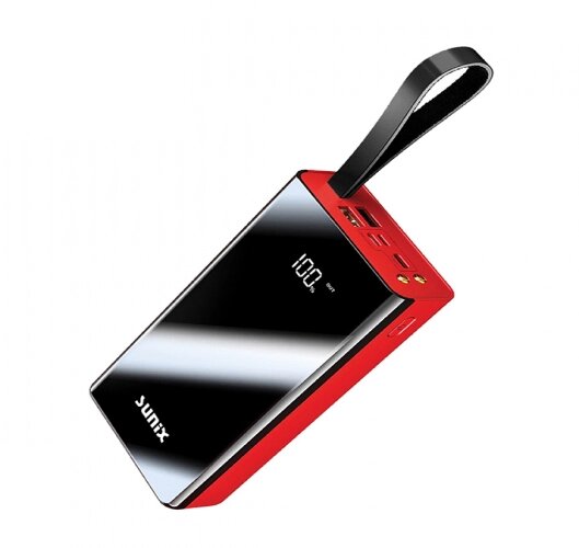 Повербанк Sunix (PB-11) 30000 mAh, 2.4A, 5V, Red (зовнішній акумулятор Power Bank) від компанії PnevmoShot - фото 1