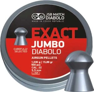 Кулі JSB Exact Jumbo 5.51мм, 1.03г, 500шт