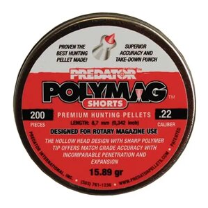 Кулі JSB Predator Polymag Shorts 5.5мм, 1.03г, 200шт