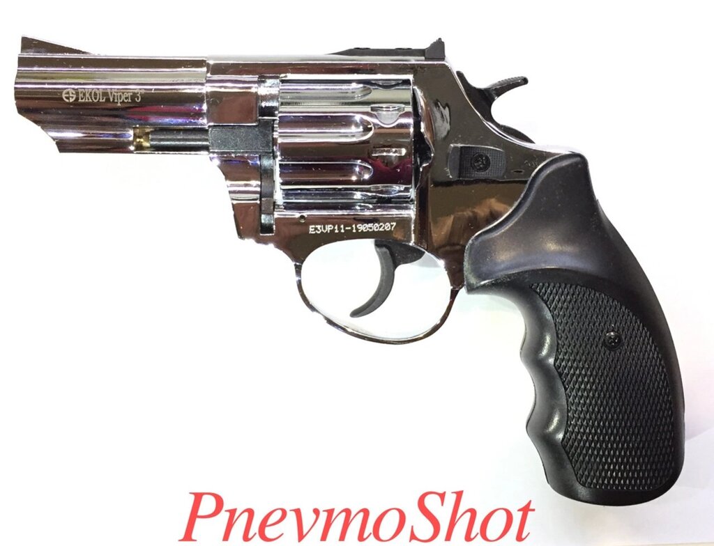 Револьвер під патрон Флобера Ekol Viper 3" chrome (пластик) від компанії PnevmoShot - фото 1