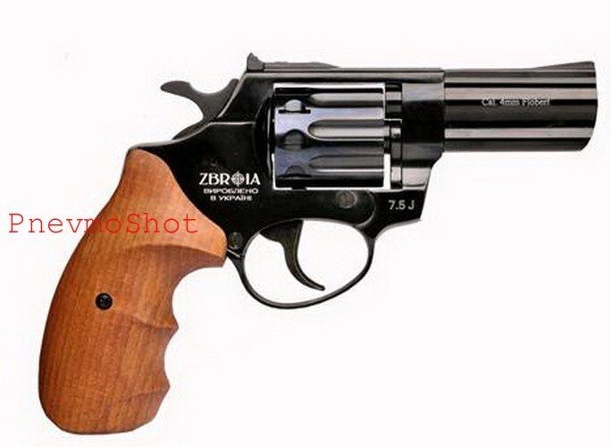 Револьвер під патрон Флобера Profi 3 "черн / бук від компанії PnevmoShot - фото 1