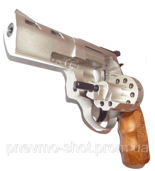 Револьвер під патрон Флобера Streamer 3 satin під дерево від компанії PnevmoShot - фото 1
