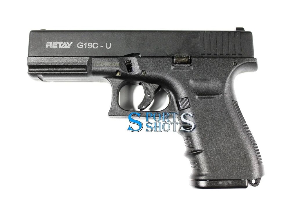 Стартовий пістолет Retay G19 C - U (7-зарядний, Glock 19) від компанії PnevmoShot - фото 1