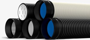 Труби гофровані Корсис 600/680 SN8 для зовнішньої каналізації