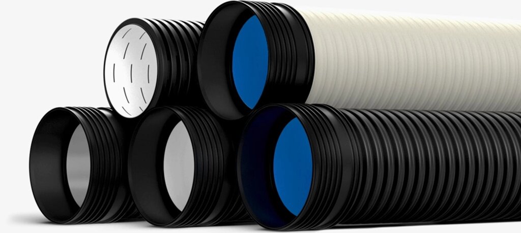 Труби гофровані Корсис 300/339 SN8 для зовнішньої каналізації від компанії ПП "АНАПЛАСТ" - фото 1