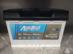 АКБ 75 Ah/12V Autopart Galaxy Voyager (тяговий, стаціонар, рідкий електроліт)